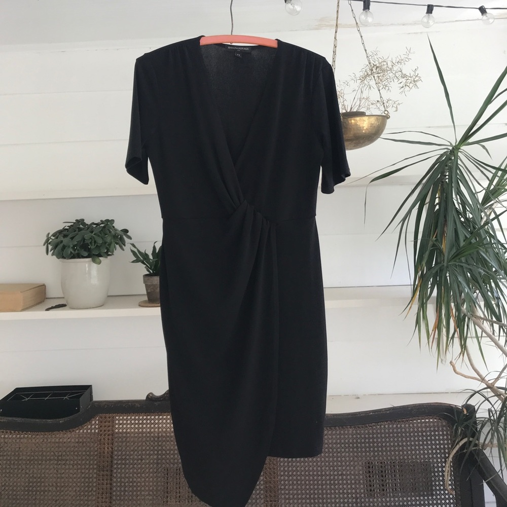 Banana Republic black midi dress
